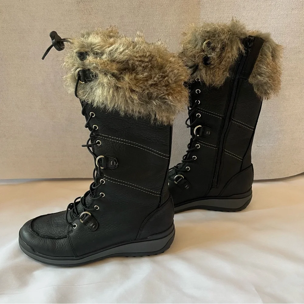 Merrell Women's Snowcreek Tall Polar‎ Winter Boots Waterproof Leather Black Sz 8